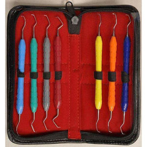 Juego completo profesional de instrumentos de limpieza dental de doble punta para implantes, hecho de acero inoxidable con superficie pulida - Product Image 4