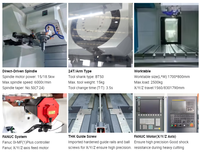 Centre d'usinage vertical CNC VMC855 de haute qualité, fraiseuse CNC 5 axes, centre d'usinage de métaux CNC Taïwan