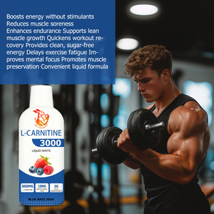 Líquido Oral de L-Carnitina Orgánica Directo de Fábrica con Ácido Pantoténico y L-Carnitina, Favorece el Crecimiento Muscular Magro, Bebida para Fitness - Product Image 6