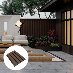 Ngoài trời Gỗ nhựa composite WPC rãnh tường Ốp tấm trang trí không thấm nước bên ngoài tấm Tường - Product Image 5