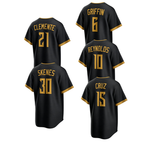 Camiseta de Béisbol Americana Cosida City Connect 2026, 21 <span class=keywords><strong>Roberto</strong></span> Clemente, 30 Paul Skenes, 6 Konnor Griffin, 15 Cruz, 10 Reynolds - Product Image 4