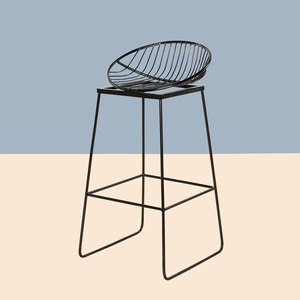 Chaise de bar haute moderne avec pied en métal à dossier rond pour bar à domicile salon salle de sport café club ou hôtel salle à manger également pour l'école - Product Image 3