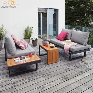Meubles de patio Mobilier d'extérieur en métal aluminium <span class=keywords><strong>Salon</strong></span> de <span class=keywords><strong>jardin</strong></span> Canapé en forme de L Ensemble de <span class=keywords><strong>jardin</strong></span> extérieur en aluminium - Product Image 5