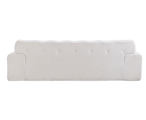 Cloud 3 Seater Chenille Sofa Set Button Tufted Comfy Upholstery Convertible Modular Sectional Sofa for Apartment Villa Snow - Product Image 3