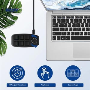 6 <strong>Keys</strong> BT Programmable Keyboard Shortcut <strong>Keys</strong> Copy Paste PS Drawing <strong>Computer</strong> Audio E-sports Volume Control - Product Image 6