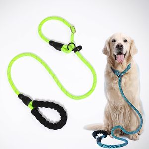 Tali anjing nilon Herringbone Jacquard reflektif visibilitas tinggi ketahanan tinggi pegangan nyaman dapat diatur untuk Besar Sedang Kecil - Product Image 1