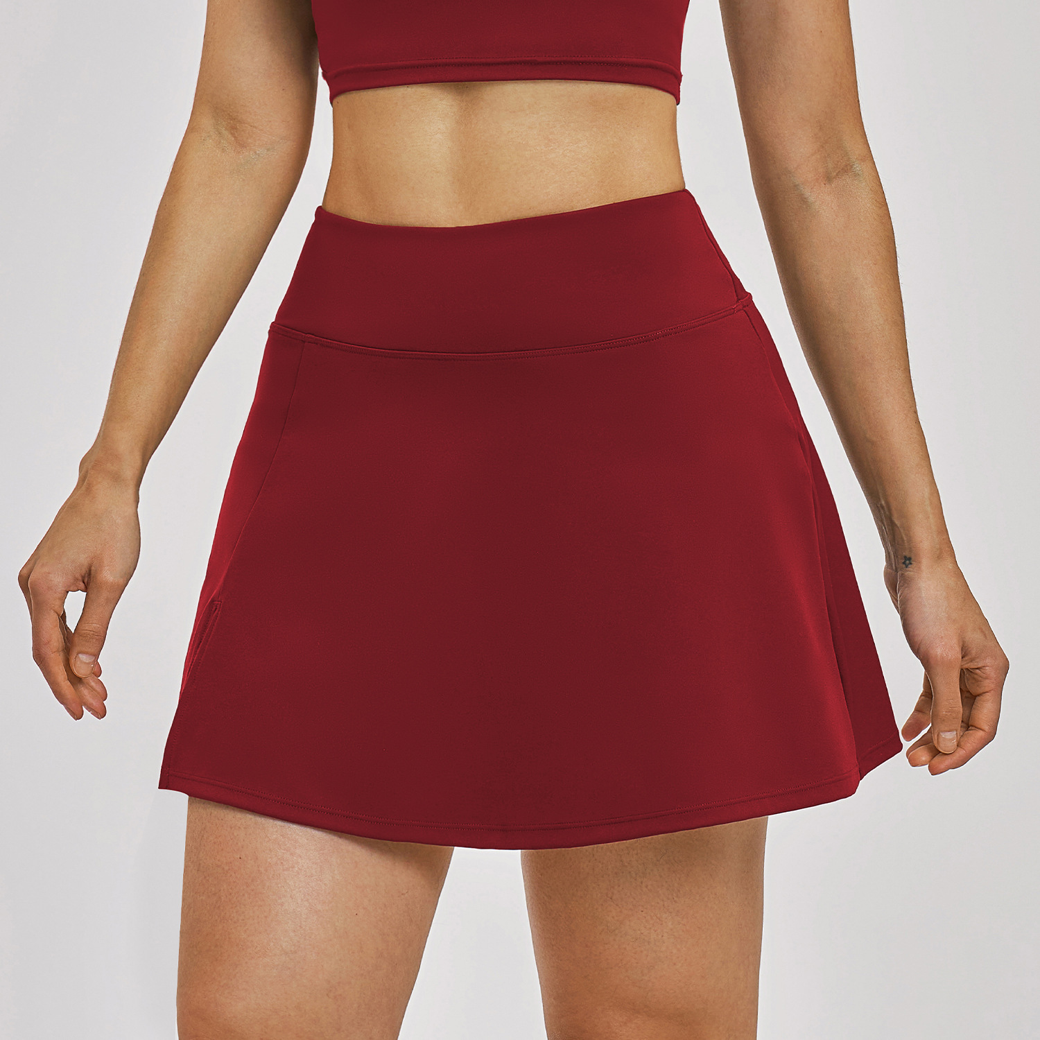 red bean color Short skirt