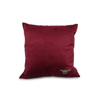 Cojín de terciopelo holandés color rojo vino de 50*50 cm con relleno de poliéster, China