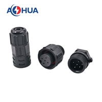 Connecteurs de câblage circulaires M16 4 broches mâle et femelle IP67 en laiton et cuivre pour montage sur panneau pour l'éclairage