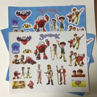 Feuilles d'autocollants personnalisés de dessins animés pour albums et journaux, autocollants en vinyle personnalisables, imperméables et réutilisables (mignons et kawaii)