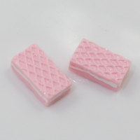 Miniatures de nourriture Kawaii 3D : Biscuits en gaufrette au chocolat, Cabochons en résine, Breloques de dessert miniatures