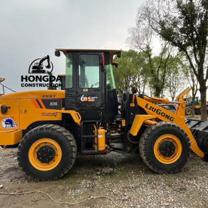 Cargador de ruedas Liugong 836 usado, buena función, maquinaria de construcción, China, carga nominal de 3 toneladas, venta de cargador frontal hidráulico Kawasaki - Product Image 1