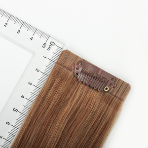Venta al por mayor Clip en la extensión del pelo 100% Raw <span class=keywords><strong>Russian</strong></span> Human Hair Double Drawn Invisible Seamless Clip Ins Extension - Product Image 3