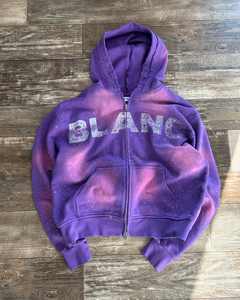 Sudadera con capucha y cremallera personalizada con pedrería para hombre, estilo Y2K, lavado ácido, de forro polar grueso y extragrande, con gráfico de estrellas - Product Image 2