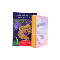 Jeu de cartes d'affirmation personnalisé, bords dorés dorés, cartes de Tarot imprimées, fabricant, ange romantique, cartes Oracle