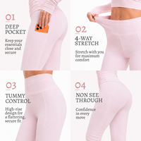 Leggings de yoga évasés roses taille haute pour femme avec logo personnalisé, doux et extensibles, pour Pilates et entraînement, vente en gros, vêtements de sport, nouvelle tendance 2026