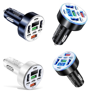 อะแดปเตอร์ที่ชาร์จเร็วในรถยนต์ USB C 12V พร้อมจอแสดงแรงดันไฟฟ้าสำหรับ iPhone Samsung OnePlus <span class=keywords><strong>Oppo</strong></span> <span class=keywords><strong>Vivo</strong></span> สินค้าใหม่2026 - Product Image 1