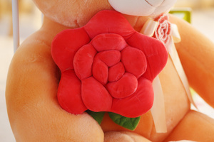 Orsacchiotto di Peluche con Rosa all'Ingrosso Miglior Regalo per San Valentino Orsacchiotto <span class=keywords><strong>che</strong></span> Abbraccia una Rosa Giocattolo di Peluche Personalizzabile in Dimensioni e Colore - Product Image 4
