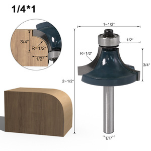 Lame de machine à découper en alliage haut de gamme à <span class=keywords><strong>coin</strong></span> arrondi 1/4, couteau à angle R, sans revêtement, sans HRC, ODM OEM, 2 flûtes - Product Image 4