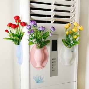 Vase mural en Silicone auto-adhésif, pour le bureau, décoration de succion murale pour <span class=keywords><strong>la</strong></span> maison, le réfrigérateur, les fenêtres, Vase - Product Image 2