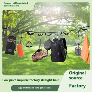 <span class=keywords><strong>Tendedero</strong></span> para acampar al aire libre de 19 anillos con cordón de tienda Almacenamiento de embarque para senderismo Mochila Camping Essential - Product Image 4