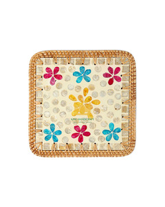 Napperon de table rond moderne en nacre, écologique, épaisseur 6 mm, tressé à la main, diamètre 330 mm, pour une table élégante, Vietnam - Product Image 1