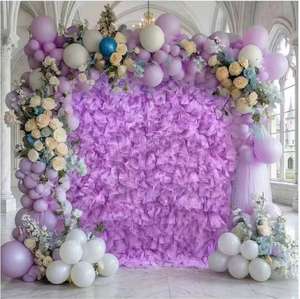 Panneau de toile de fond en tulle bouffant - Décoration élégante et romantique pour cabines photo de fête et toiles de fond de mariage, mur de fleurs en <span class=keywords><strong>organza</strong></span> - Product Image 5