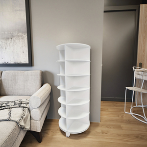 8-Tier cho 28 cặp quay 360 xoay Thiết kế Hiện Đại Đồ nội thất nhà Acrylic giày bằng gỗ tủ trưng bày kệ cho cửa hàng giày - Product Image 1
