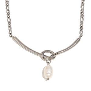 Aretas แฟชั่นยุโรปและอเมริกา18K สร้อยคอสแตนเลสผู้หญิง V-Knot <span class=keywords><strong>Ferrero</strong></span> สร้อยคอสร้อยคอจี้ไข่มุก - Product Image 6