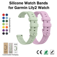 Großhandel 14mm Schlankes Silikonarmband für Garmin Lily 2 Uhr Weiches Leichtgewichtiges Ersatzband mit Individuellem Logo Damen-Uhrenarmbänder