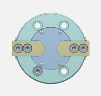 Mandrin hydraulique solide à 2 mors AUTOCHUCK 2P-04, plage de serrage 5-110 mm, pour tour CNC, idéal pour pièces carrées et de formes spéciales