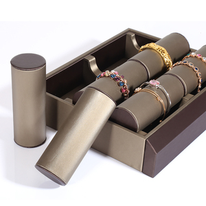 Digu PU da Stackable Đồng hồ vòng đeo tay tùy chỉnh vuông lưu trữ đồ trang sức Khay da Bông tai trang sức hiển thị khay - Product Image 5