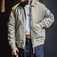 Veste bomber Maden pour homme, vêtements de travail rétro classiques CWU-45P, imperméable, respirante, réversible, écologique, vêtements d'extérieur d'hiver