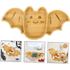 Bandeja de madera Shijie para Halloween, plato para refrigerios, bandeja de madera maciza para servir frutas, decorativa para mesa - Product Image 1
