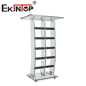 Chất lượng cao bán buôn tùy chỉnh trong suốt plexiglass kim loại bục giảng đứng rõ ràng Acrylic Bục Giảng giảng Nhà thờ - Product Image 2