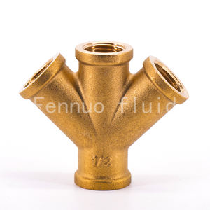 Best Verkochte Gesmede Messing 4 Manieren Draadfittingen Sanitair Schroefdraad Buisfittingen Halve Inch 1/2 - Product Image 2