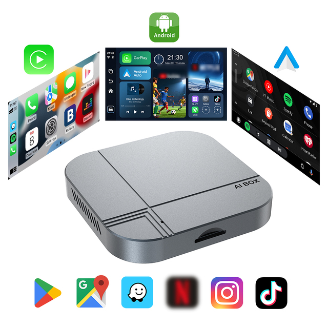K712 2+16G Android Carplay Ai Box 4gb 64gb Carplay Adapter for apple Carplay & Android Auto & Android OS 3 in 1 Car Magic Box