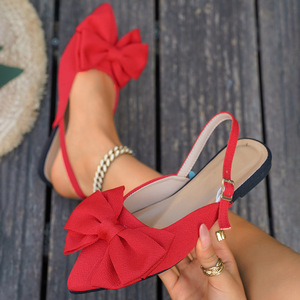 Sandalias Planas de Mujer, Estilo Occidental, Punta Puntiaguda, Suela de Goma, Forro de PU, Verano 2026 - Product Image 6