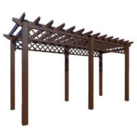 Jardin chinois 12x12 gazebo pavillon en bois toit extérieur auvent rétractable à vendre