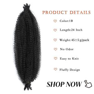 Vente en gros de tresses <span class=keywords><strong>afro</strong></span> souples et moelleuses de 24 pouces, tresses <span class=keywords><strong>afro</strong></span> pré-séparées, tresses <span class=keywords><strong>afro</strong></span> torsadées, cheveux pour tresses au crochet - Product Image 2