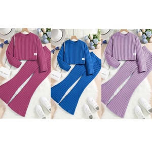 Ensemble de vêtements pour adolescentes, automne-printemps, style décontracté, nouvelle mode, chemise à manches longues et pantalon évasé - Product Image 6