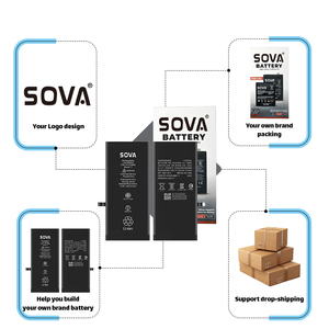 Baterías de iones de litio Sova para Iphone 6 7 8 X Xr Mini SE batería para Iphone 11 <span class=keywords><strong>12</strong></span> 13 14 15 <span class=keywords><strong>pro</strong></span> batería de teléfono móvil logotipo personalizado - Product Image 4