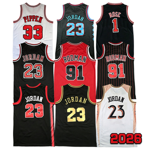 Modèle Homme 2026 Cousu 23 #   Maillot de basket rétro Scottie Pippen Dennis Rodman Derrick <span class=keywords><strong>Rose</strong></span>, taille S-2XL - Product Image 1