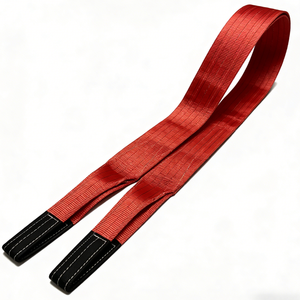 สายรัดยกของแบบแบน 5T 5000 กก. สำหรับงานหนัก สายรัดเหล็กสำหรับขนย้าย วัสดุยกของโพลีเอสเตอร์แบบดูเพล็กซ์ - Product Image 1