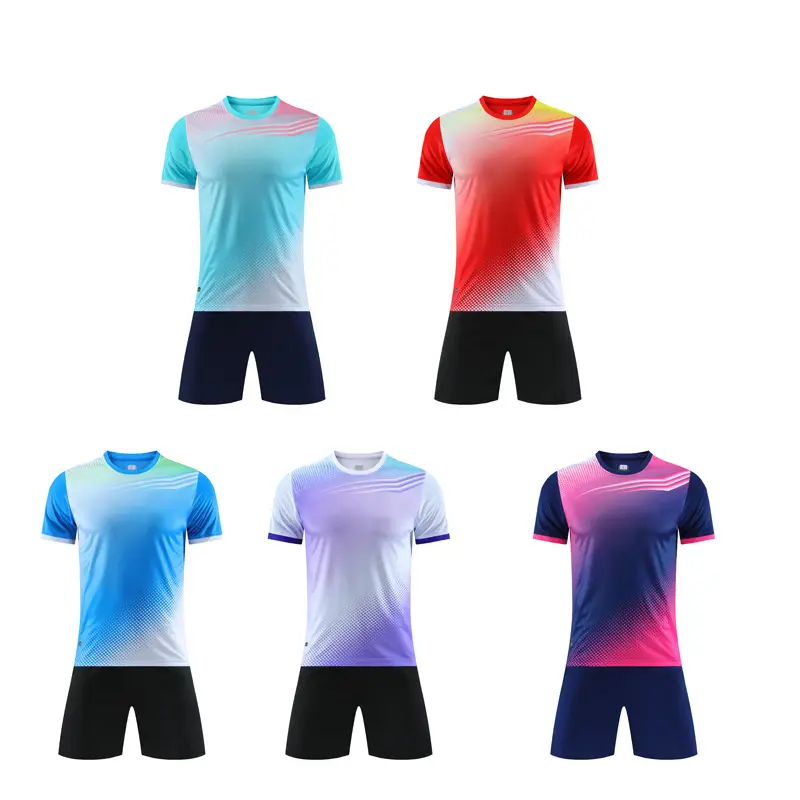 Futbol takım elbise erkek spor oyunu eğitim takım gömlek baskı boyutu yetişkin çocuk kısa kollu çabuk kuruyan futbol tişörtü
