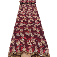 Tissu de dentelle africaine NI.AI 2026, tissu de dentelle nigériane de haute qualité, tissu de dentelle brodé pour mariage avec pierres