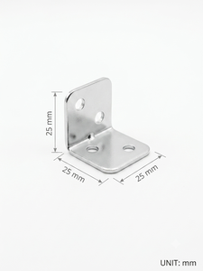 Connecteur d'angle en fer forgé sur mesure 25x25x25mm, revêtement en zinc, finition poudrée, pour armoire, penderie, étagère - Product Image 2