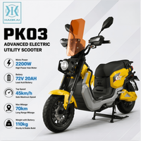 Scooter électrique 72V 2200W pour adultes, vitesse élevée 45 km/h, longue autonomie, puissant, pour les trajets quotidiens en ville, E-Moped