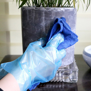 Gants jetables en film bleu, extra épais, résistants à l'huile, pour la cuisine, la maison, le pique-nique, dégradables - Product Image 4