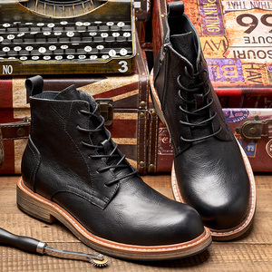 Design Mens Classic <b>Boots</b> Genuine Leather Cowboy Shoes Men Custom Leather <b>Boot</b> - Product Image 5